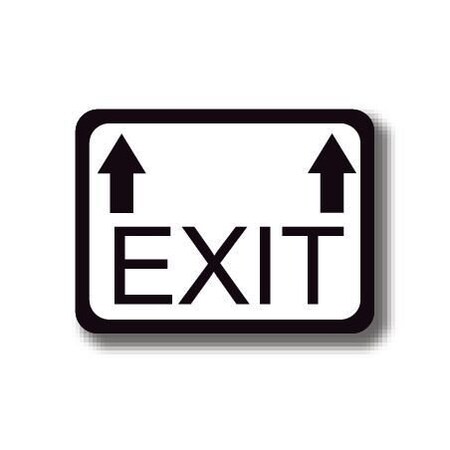 Ergomat 30in x 21in RECTANGLE SIGNS - Exit DSV-SIGN 630 #2137 -UEN